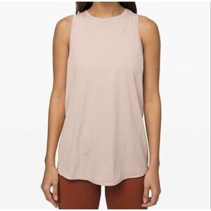Lululemon Workout Tank‎ Top Open Back Sleeveless Athletic Beige